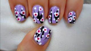 Easy Cherry Blossom Nail Art!