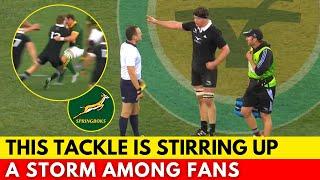 THE TACKLE THAT’S SHAKING SOCIAL MEDIA! CONTROVERSY BETWEEN BOKS AND ALL BLACKS! | SPRINGBOKS NEWS