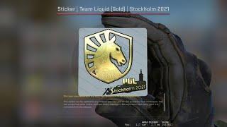 Stockholm 2021 Major Sticker Capsules Opening Team Liquid Gold Unboxed