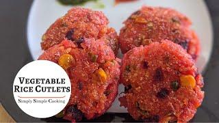 Veg Rice Cutlets | Beetroot Cutlet Recipe | How to Make Cutlet with Rice |Beetroot Tikki Recipe