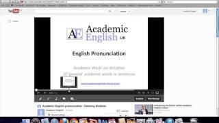 Academic English UK - how to listen to the academic pronunciation worksheets