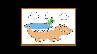 Crocodile  #shorts #drawing #trending #viral #animal @sunshines143