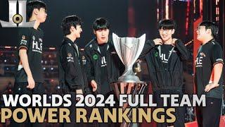 #Worlds2024 Full Power Rankings Teams 20 - 1