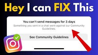 How to Fix Instagram You Can't Send Messages for 3 Days Problem 2024