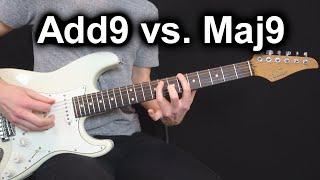 Add9 vs. Maj9 chords (what's the difference?)