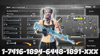 NEW UPDATE 3.4BEST SENSITIVITY CODE + CONTROL SETTINGS BGMI/PUBG MOBILE