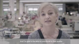 "Quality is, when the customer comes back!" Bernadeta Ring, Mey Sample Sewing