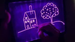 Sharper Image LED LightBoard Go Writing Pad Product Review | Light up Drawing Gadget