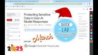 Protecting Sensitive Data in Gen AI Model Responses | #qwiklabs | #GSP1283 | [With Explanation️]