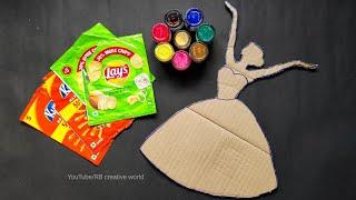 Amazing Doll Wall Hanging | Best Out Of Waste Cardboard and Lays Packets