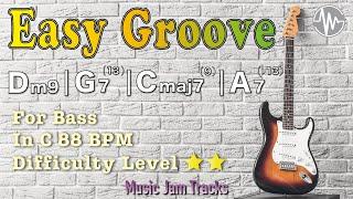 Easy Groove Jam for【Bass】C Major BPM88 | No Bass Backing Track