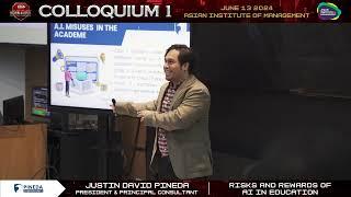 COLLOQUIUM 1 - I AM SECURE 2024 JUNE 13 | AIM[Guest Speaker] Justin David Pineda