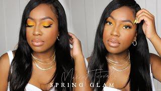 AFFORDABLE YELLOW EYESHADOW MAKEUP TUTORIAL | BEGINNER FRIENDLY