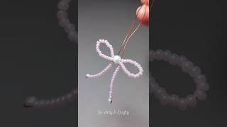 Bow seed bead ring tutorial ️ #beads #diy #beadedjewelry #craftideas