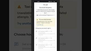 All Gmail Problem Solved ! Couldn't sign you ! Too many failed attempts #shorts
