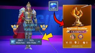 LANCELOT FLORAL KNIGHT SKIN IS FINALLY BACK IN SOLO MLBB RISING LEAGUE!! (Auto Champion!? )