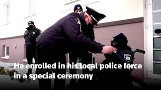 Boy dying of cancer sworn into Ukrainian police