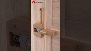 Impact style door lock design #bitcoin #automobile #wood #woodworking
