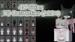 𝗖𝗼𝘀𝗺𝗲𝘁𝗶𝗰𝘀 𝗣𝗮𝗰𝗸 4D Skins  | 75 Cosmetics (1.20+)