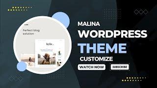 Malina Personal WordPress Blog Theme customize