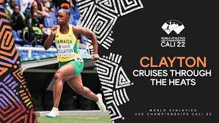 Tina Clayton wins 100m heat in 11.38 | World Athletics U20 Championships Cali 2022