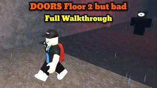 DOORS FLOOR 2 BUT BAD: THE CAVES PART 1 & 2 | Full Walkthrough (Roblox: Obby Creator)