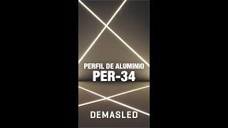 Perfil de Aluminio para Tiras LED PER-34 - DEMASLED