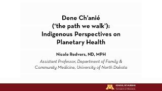UMN School of Nursing Planetary Health Guest Lecture: Indigenous Perspectives on Planetary Health