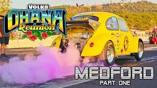 VW Drag Racing at Ohana Reunion 2 Medford Dragstrip Hot VWs Air Cooled Bugs PART ONE