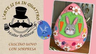 Come fare un CUSCINO A FORMA DI UOVO con sorpresa | tutorial idea regalo di Pasqua fai da te