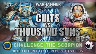 Thousand Sons Chaos Space Marines vs Genestealer Cults Warhammer 40K Battle Report 10th Ed 2000pts