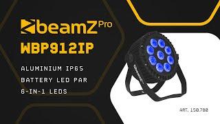 BeamZ Pro WBP912IP Aluminium IP65 Battery LED Par 6-in-1 LEDs - 150.782