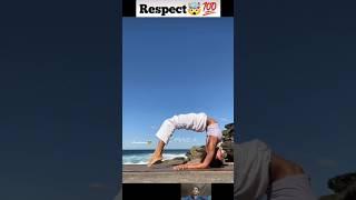 Respect|| Girl exercising on the beach #shorts #respect