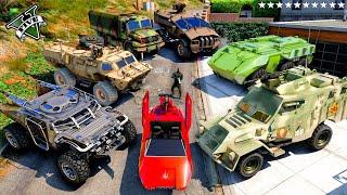 GTA 5 - Stealing TOP SECRET MILITARY Vehicles with Franklin | Real Life Cars #112