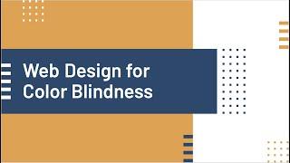 Web Design for Color Blindness