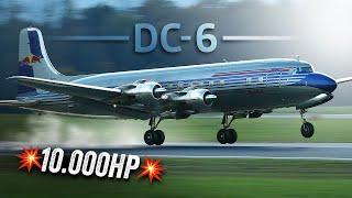 BEST COMPILATION OF DC-6 TAKE-OFF'S & LANDINGS  RAW SOUND - 4K