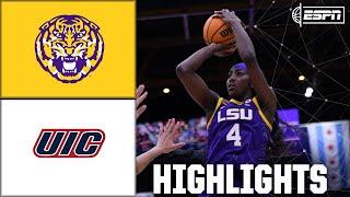 Flau'jae Johnson DROPS Jordan numbers  LSU Tigers vs. UIC Flames | Full Game Highlights | ESPN CBB