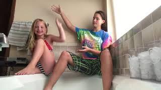 Ice bath challenge with my sister *freezing*