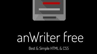 Best and Simple #HTML & #CSS Editor for Mobile Phone #anWriter free