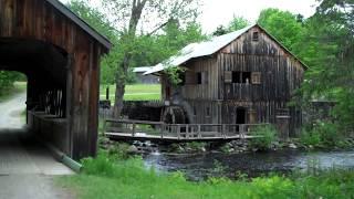 Sawing Lumber With Water Powered Sash Sawmill at Leonard's Mills