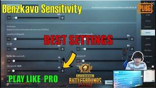 how to make best pubg mobile sensitivitiy and settings  benzkavo pubg  pro player  100% zero recoil