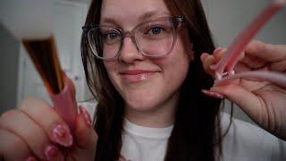 ASMR Pampering You for Galentine's Day  - tingly facial & lip mask, layered sounds, tongue clicking