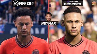 FIFA 20 vs PES 2020 | Paris Saint Germain Players Faces Comparison