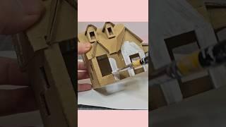 How to make a DIY miniature house made of cardboard #cardboard