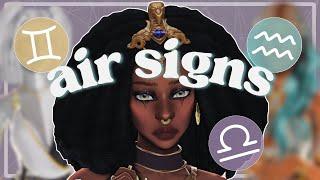 Every Sim is a Different Zodiac...Air Signs ️/ Full CC List + Sim Download