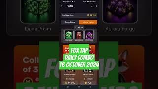 Fox Tap Daily Combo 16 October 2024 #foxtap #dailycombo