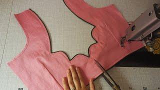 Blouse designs || blouse back neck design || cutting and stitching back neck blouse design