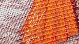 Плавный БЭКСТИЧ / Белый бэк в 1 и 2 нити. #backstitch