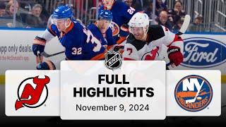 NHL Highlights | Devils vs. Islanders - November 09, 2024