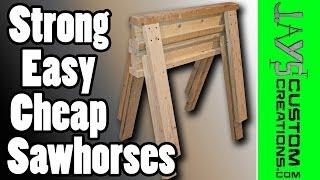 Strong, Cheap, Stackable Sawhorses - 090